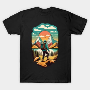 Mountains hiking club | Outdoors hiking and camping T-Shirt